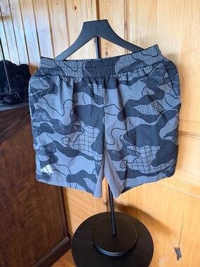 Adidas  Black camo  Athletic Shorts with Camouflage Waistband.